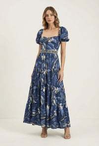 Floral Tiered Midi Dress