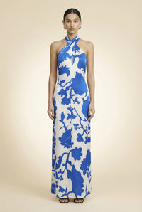 Halter Silk Maxi Dress