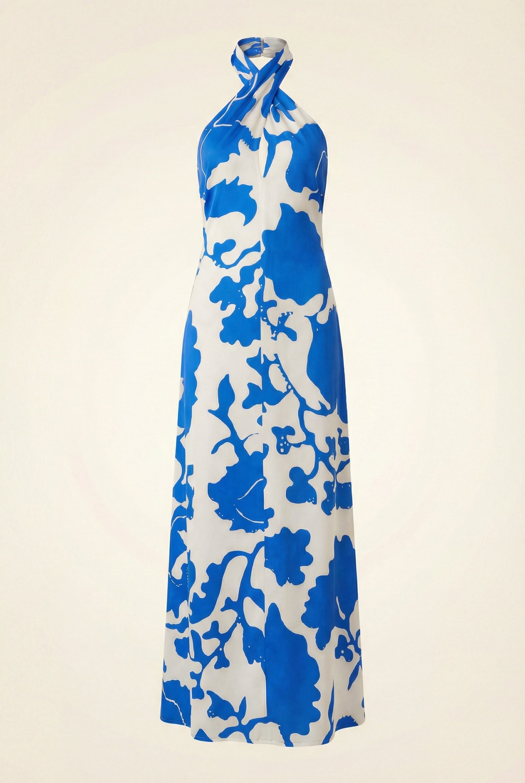 Halter Silk Maxi Dress