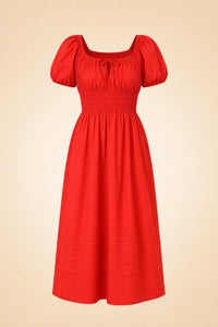 Geranium Poplin Dress