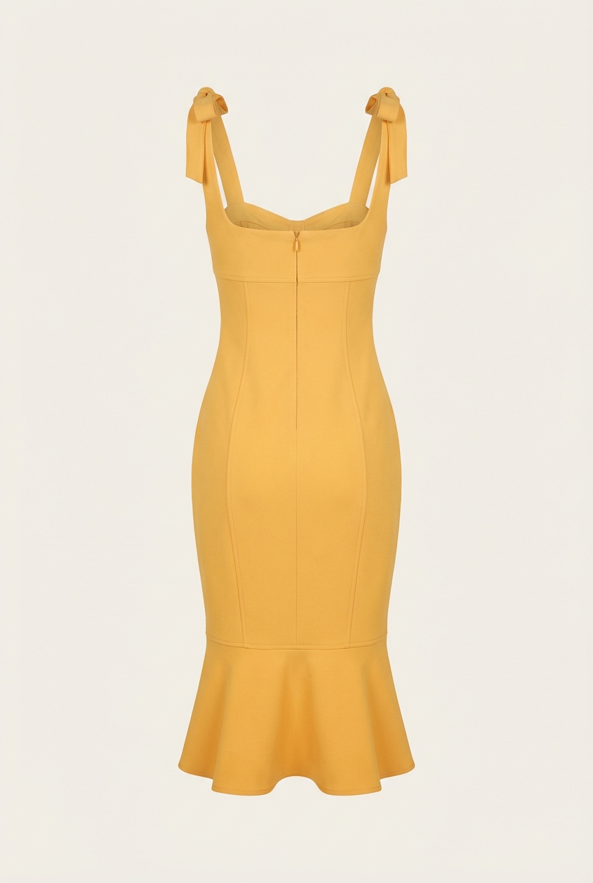 Ellery Tie-Strap Midi Dress