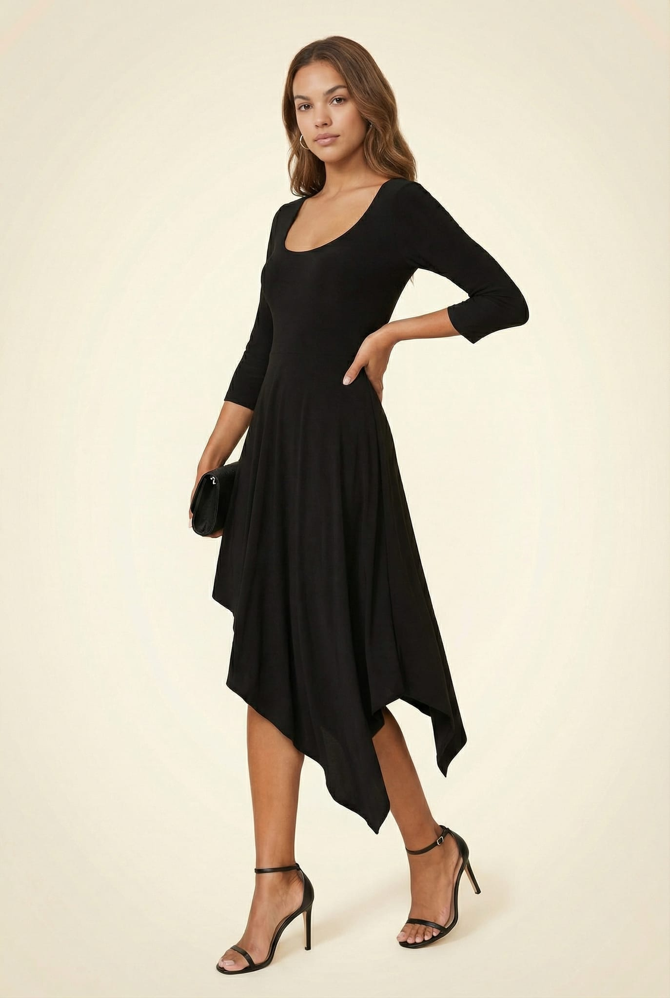 Reversible Diagonal Flared Dress