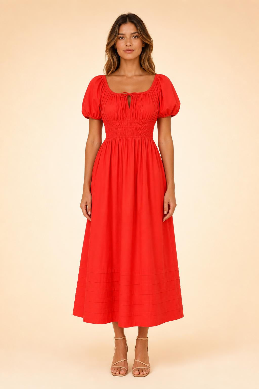 Geranium Poplin Dress