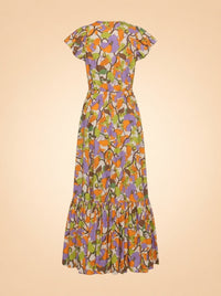 Abstract Floral-Print Midi