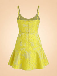 Alexis Alik Dress in Tuscan Spring (yellow) — back