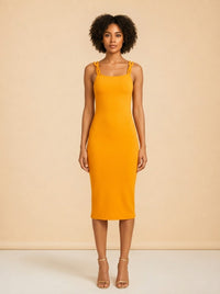 Alina Cord Strap Body-Con Dress model_front