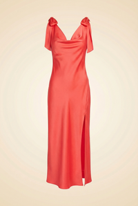 Allexina Satin Midi Dress
