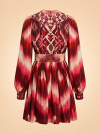 Amanda Stripes Tapestry Abstract-Print Minidress