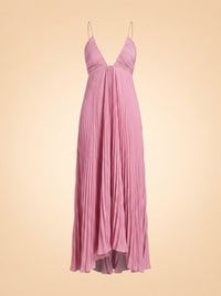 Angelina Pink Pleated Maxi ghost_front