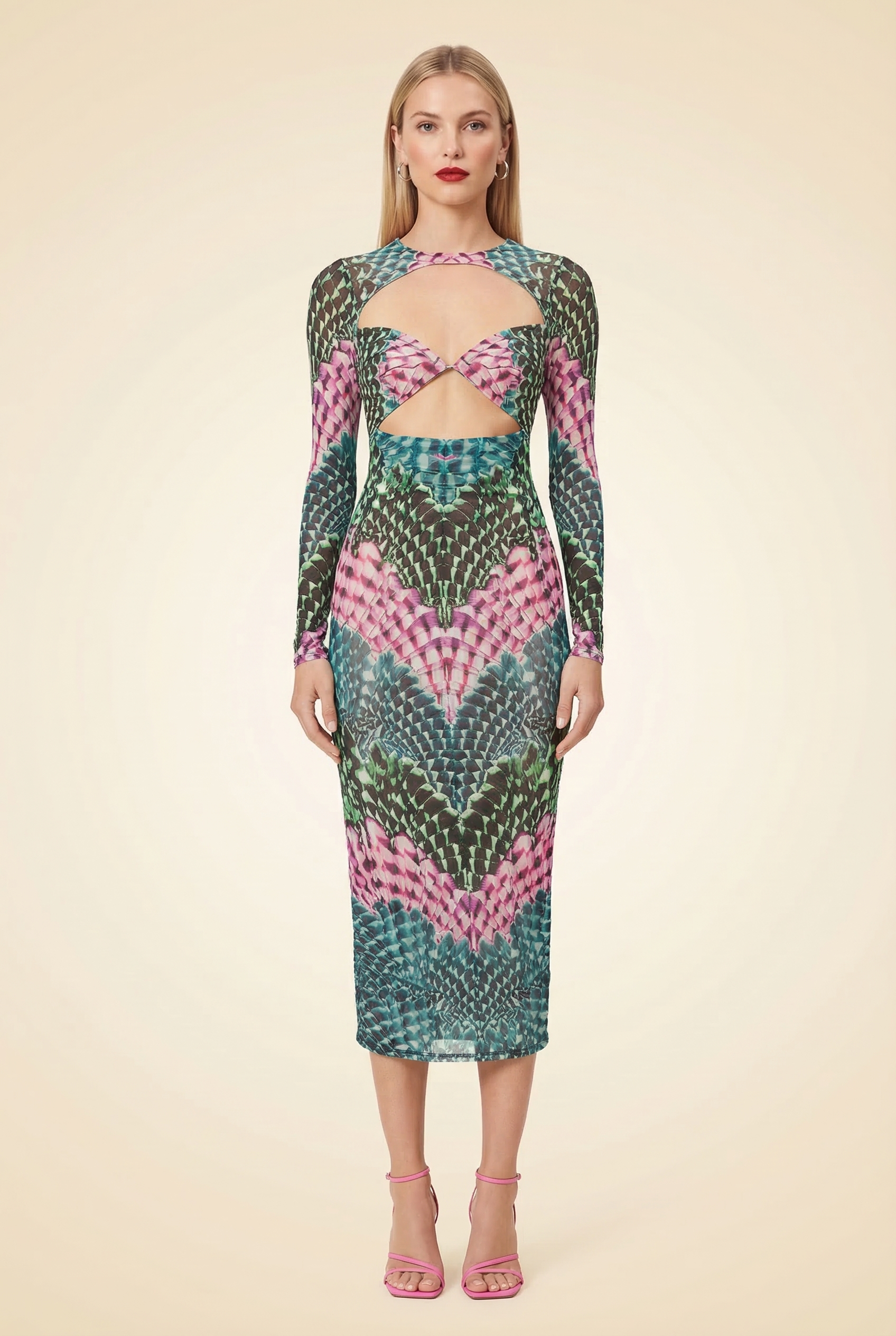 AFRM Keira Midi Dress - model