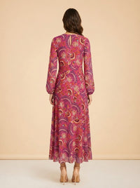 April Floral Long-Sleeve Maxi Dress by EYWASOULS MALIBU — back