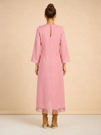 ARIANA DRESS IN RASPBERRY model_back