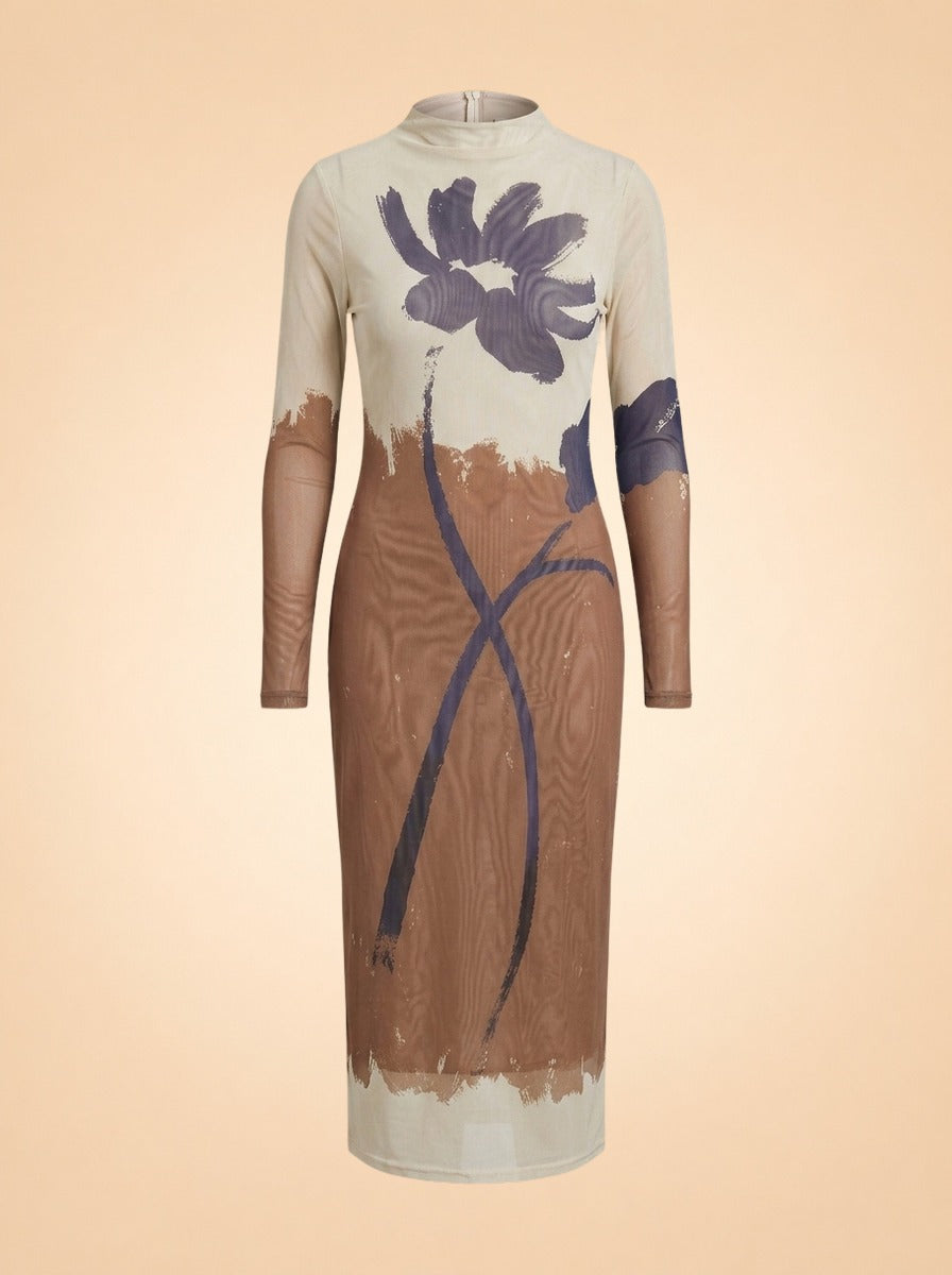 Auren Midi Dress - Bold Sella by Cleo Bella — front detail