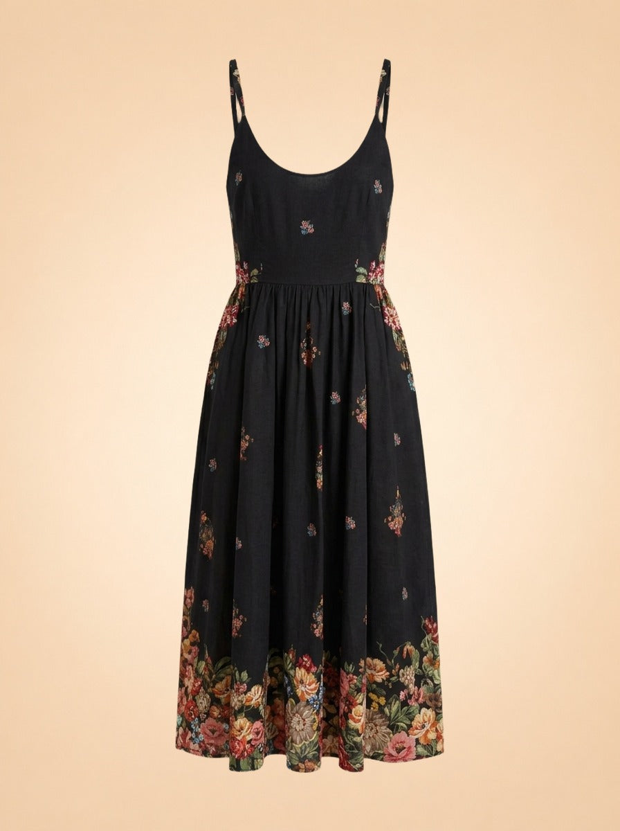 Black floral dress ghost_front