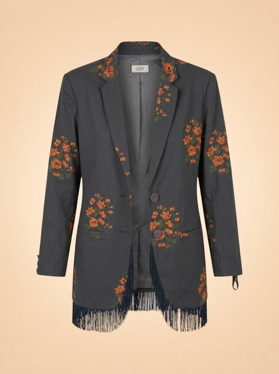 Black Frill Blazer ghost_front