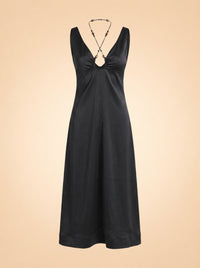 Black Halter Dress — Ganni