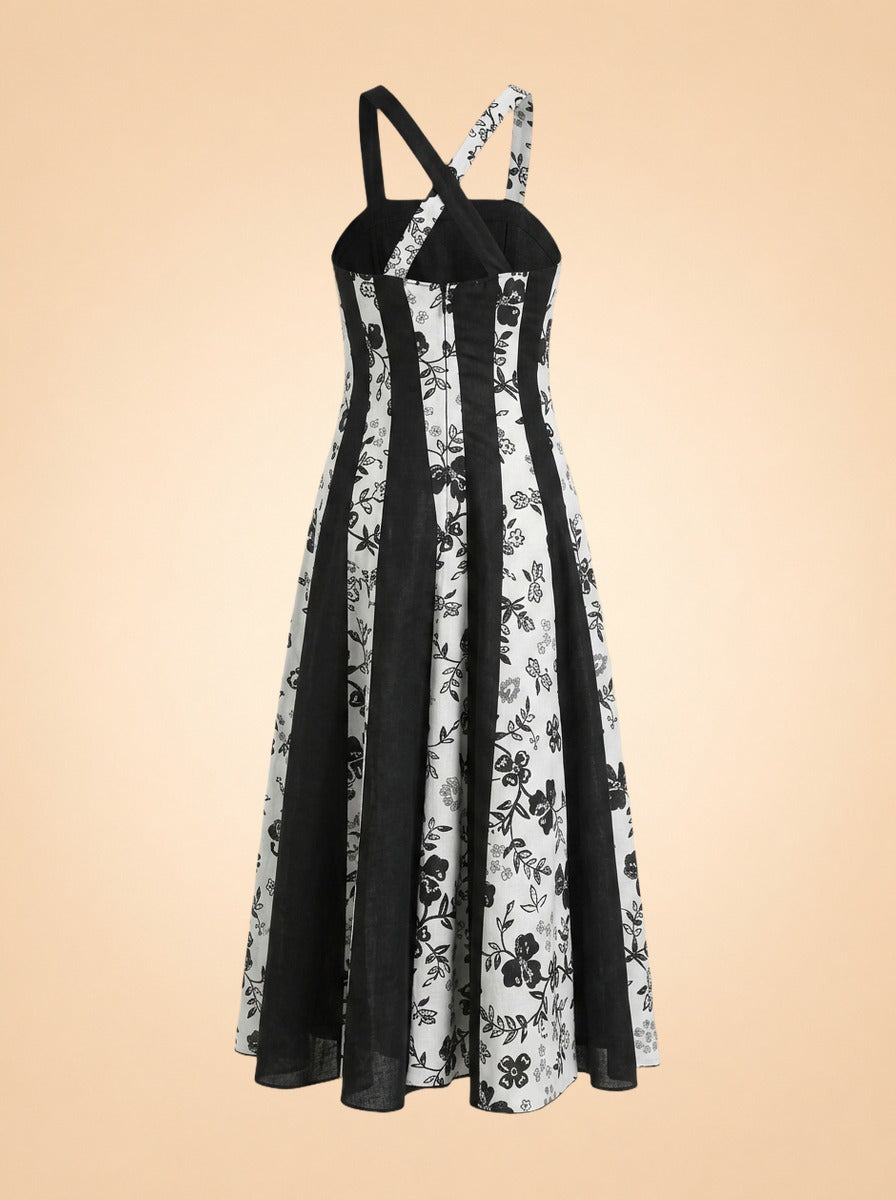 Black Linen Midi