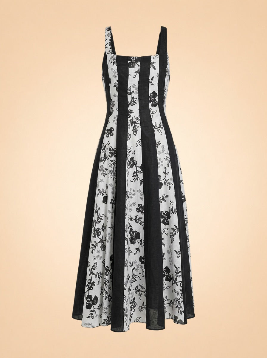 Black Linen Midi