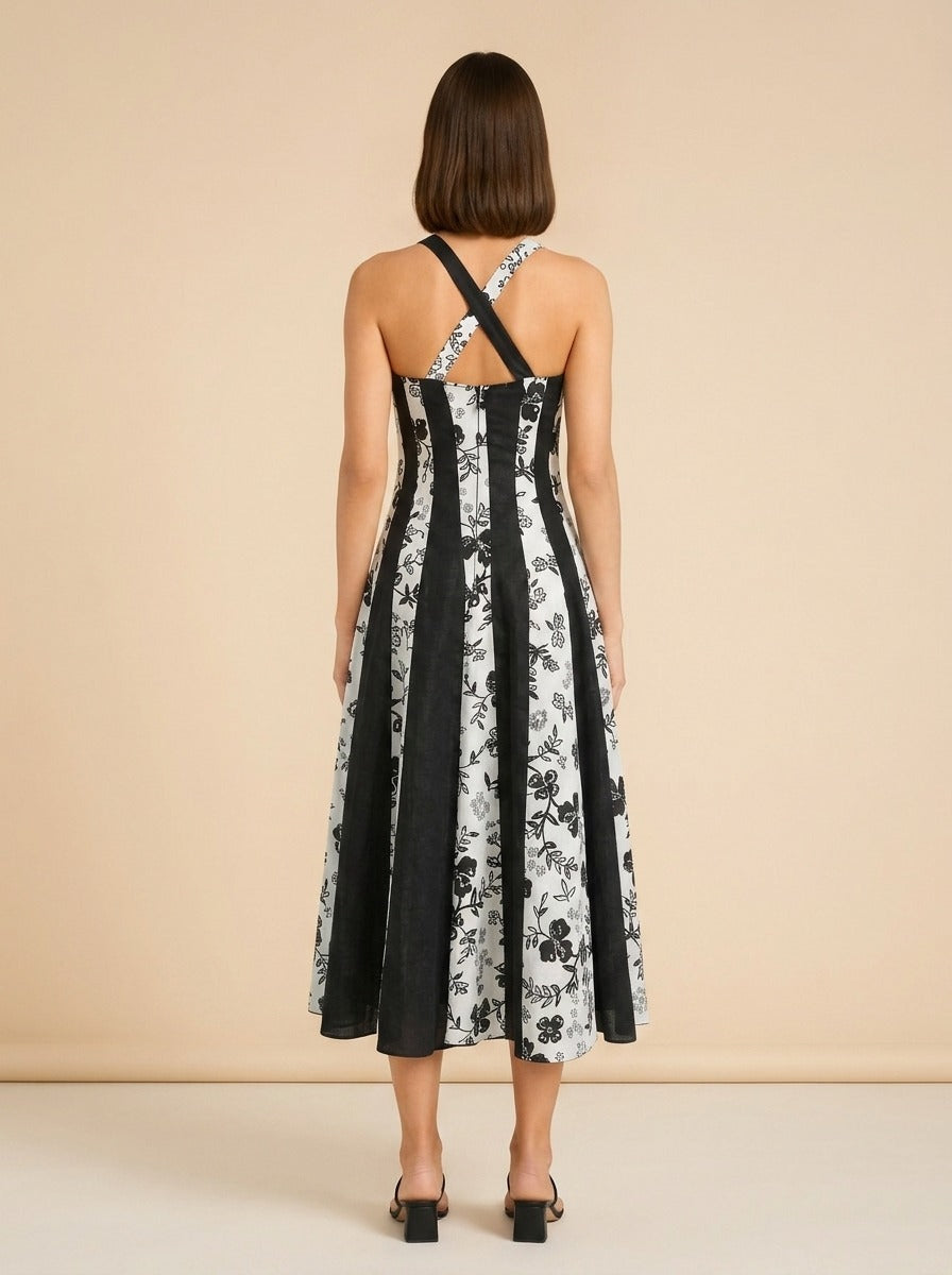 Black Linen Midi