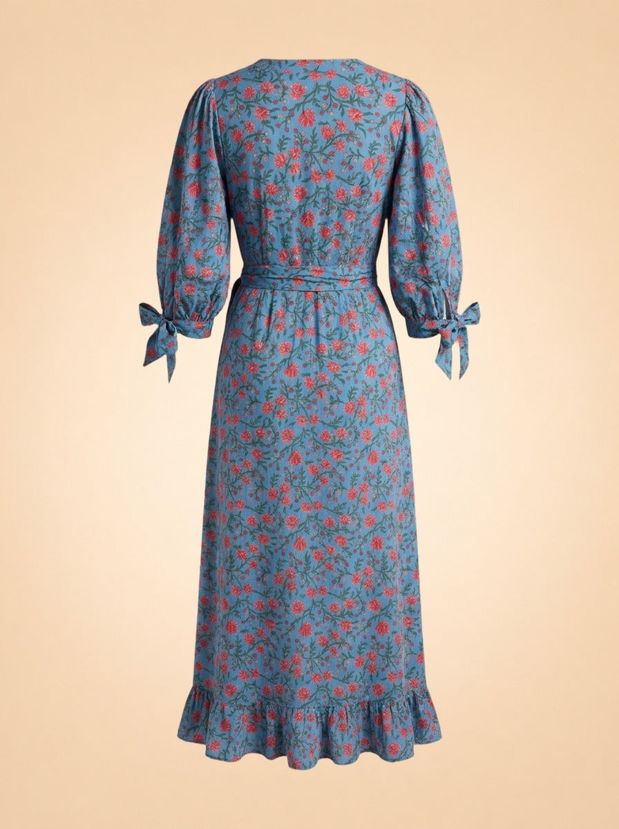 Blue and pink dress ghost_back