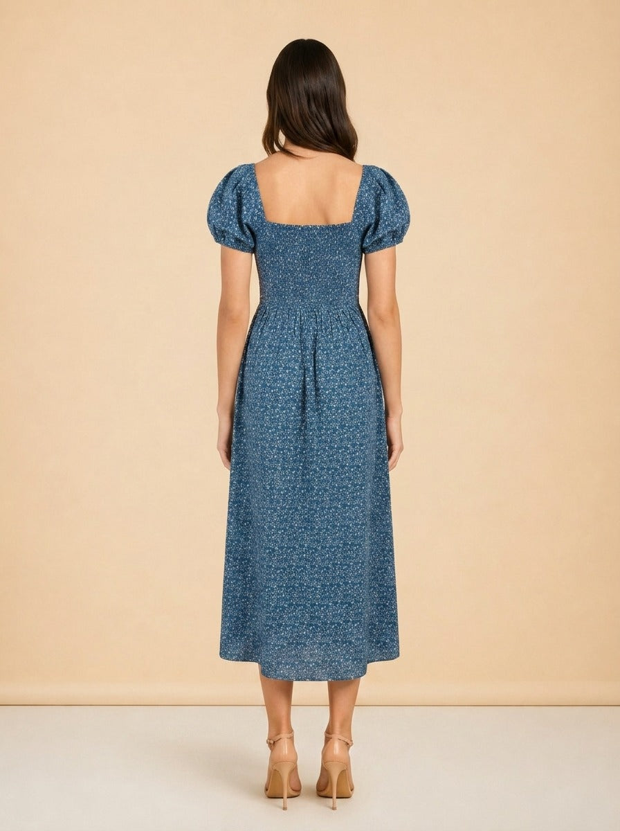 Blue dress model_back
