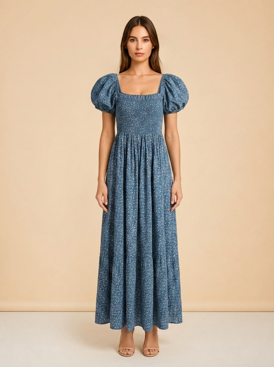 Blue dress model_front