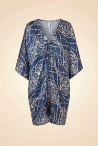 Blue Patterned Caftan