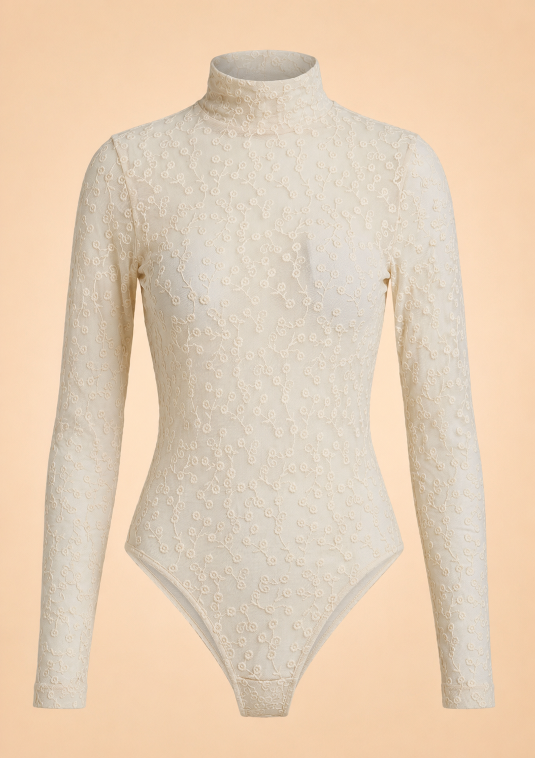 ROSE LACE BODYSUIT IN IVORY
