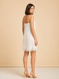 Bridal dress floral (white) model_over_shoulder