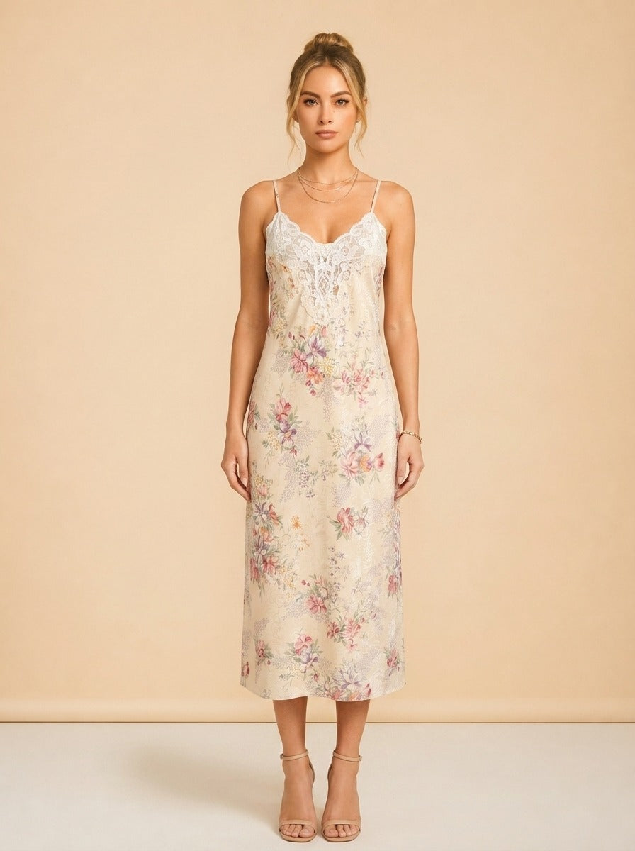 Bridal floral dress model_front