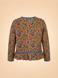 Brown & blue quilted jacket ghost_back