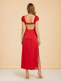 Casey Lace-Inset Midi Dress model_back