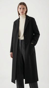 COS Minimalist Coat styled on model
