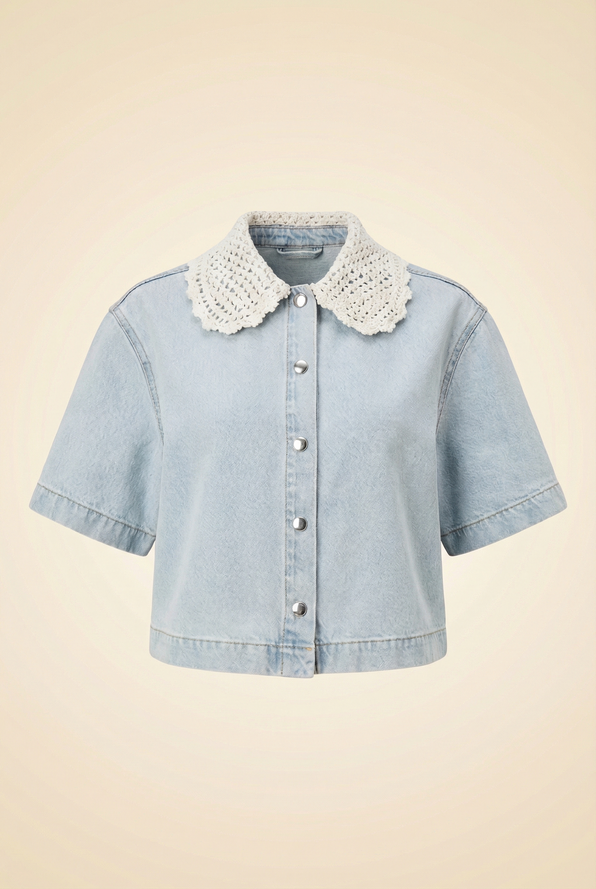 Crochet Collar Shirt