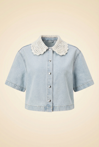 Crochet Collar Shirt