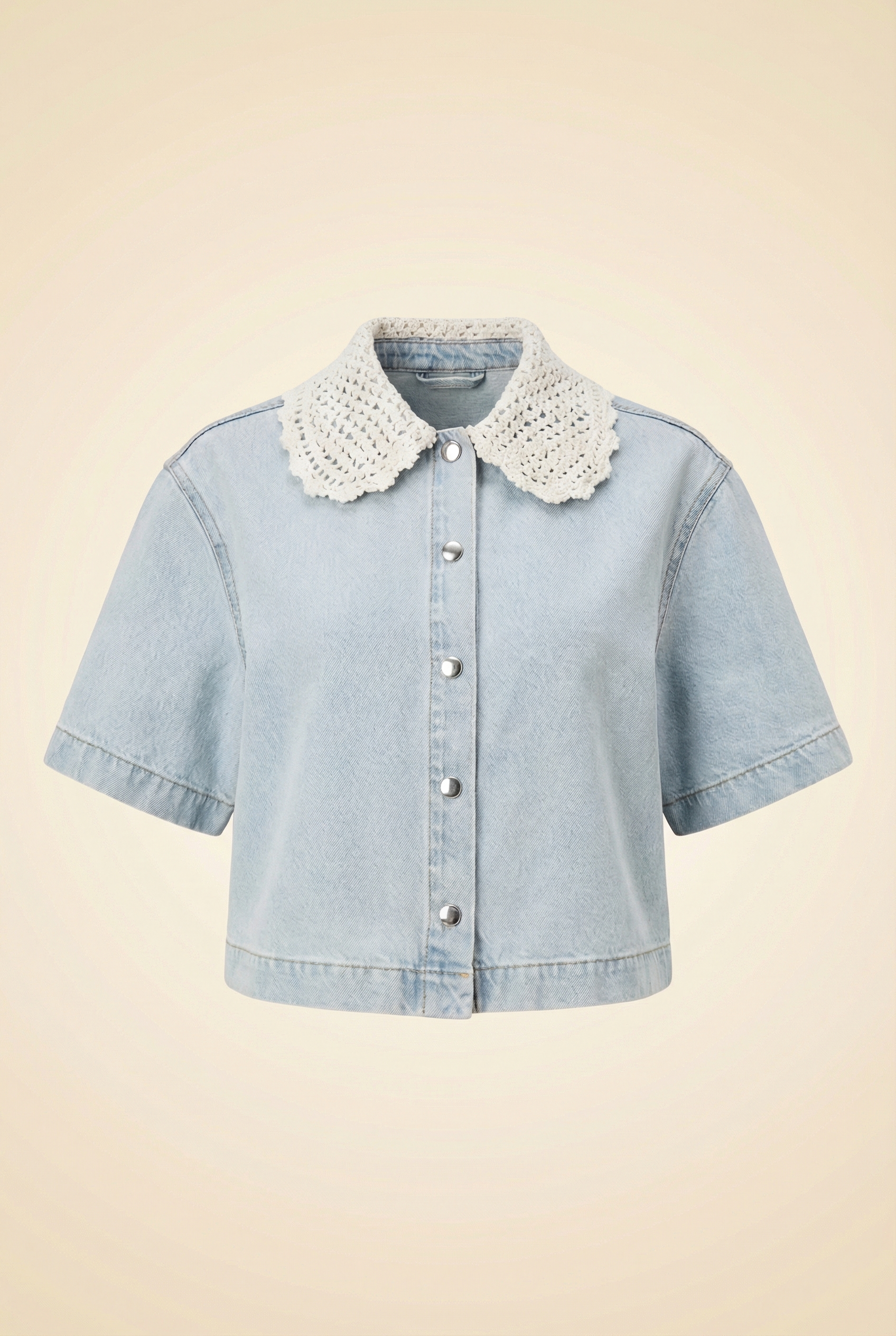 Crochet Collar Shirt