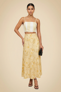Yellow Printer Skirt
