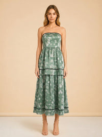 Daisy Dress in Green Blurry Magnolia