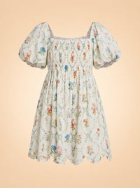 DAWN MINI DRESS X SADIE LOVING IN BLANC BOUQUET ghost_front