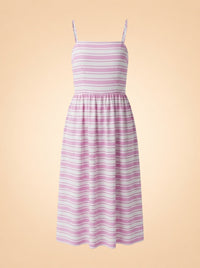 Dorris Day Dress - Triana Shores Ticking ghost_front