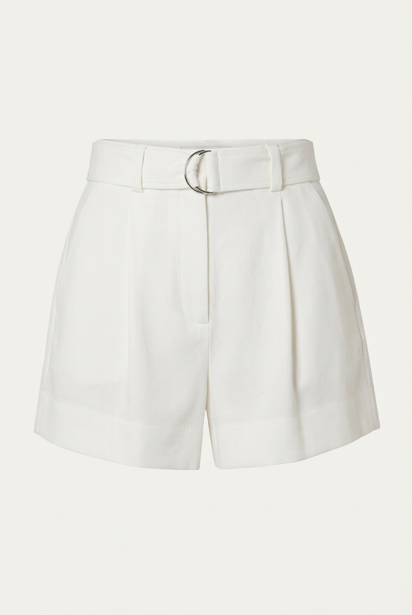 Bronson Shorts in White - Front