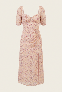 Floral Milkmaid Midi Dress - Front