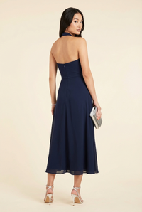 Kaily Draped Halter Maxi Dress - Model #4