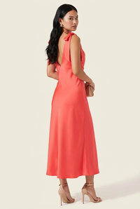 Allexina Satin Midi Dress - Model #4