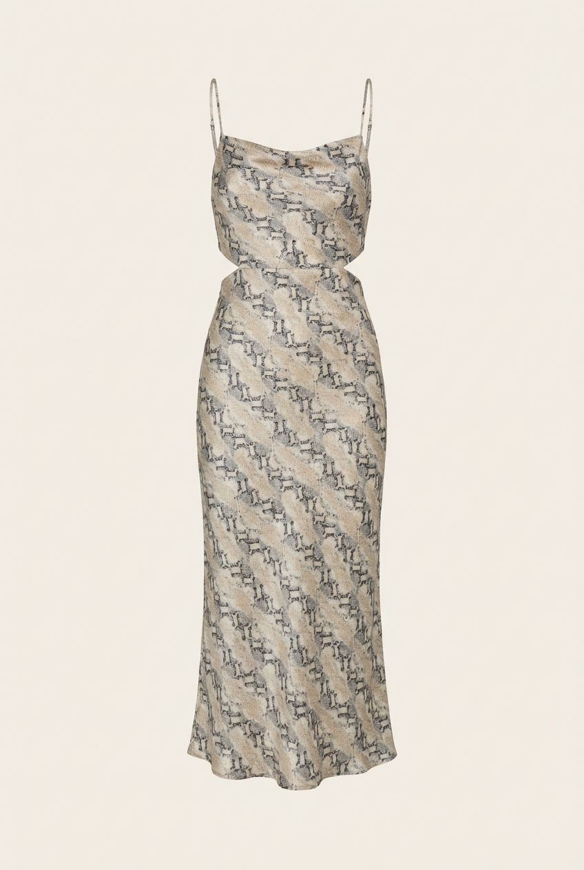 Python Midi Dress - Front