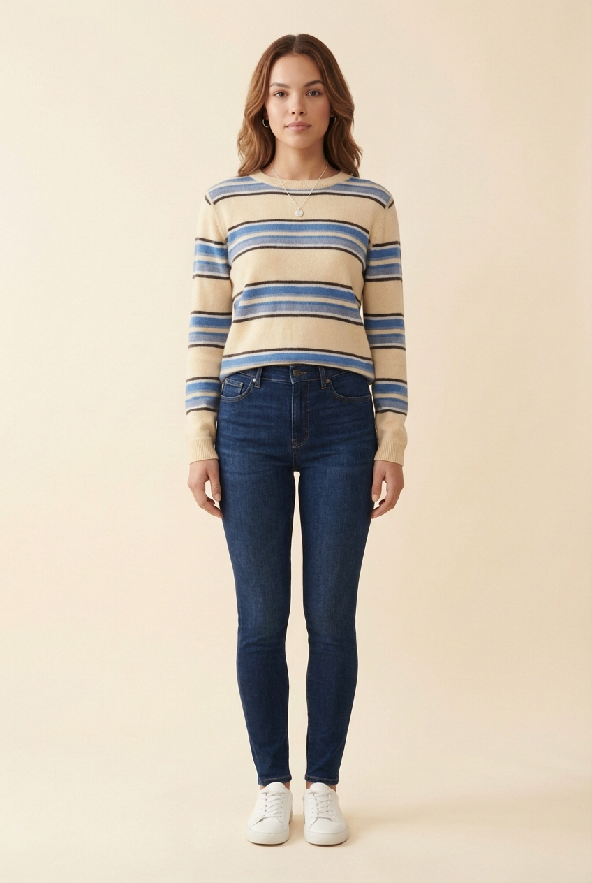 Cashmere Boyfriend Sweater - Model #1