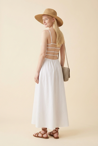 Delta Midi Dress Optic White - Model #4