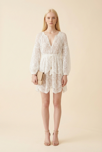 Gossamer Scallop Short Dress - Model #1