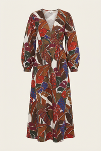 Deep V-Neck Maxi Dress - Front