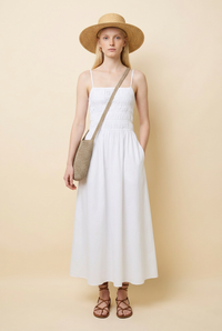 Delta Midi Dress Optic White - Model #1